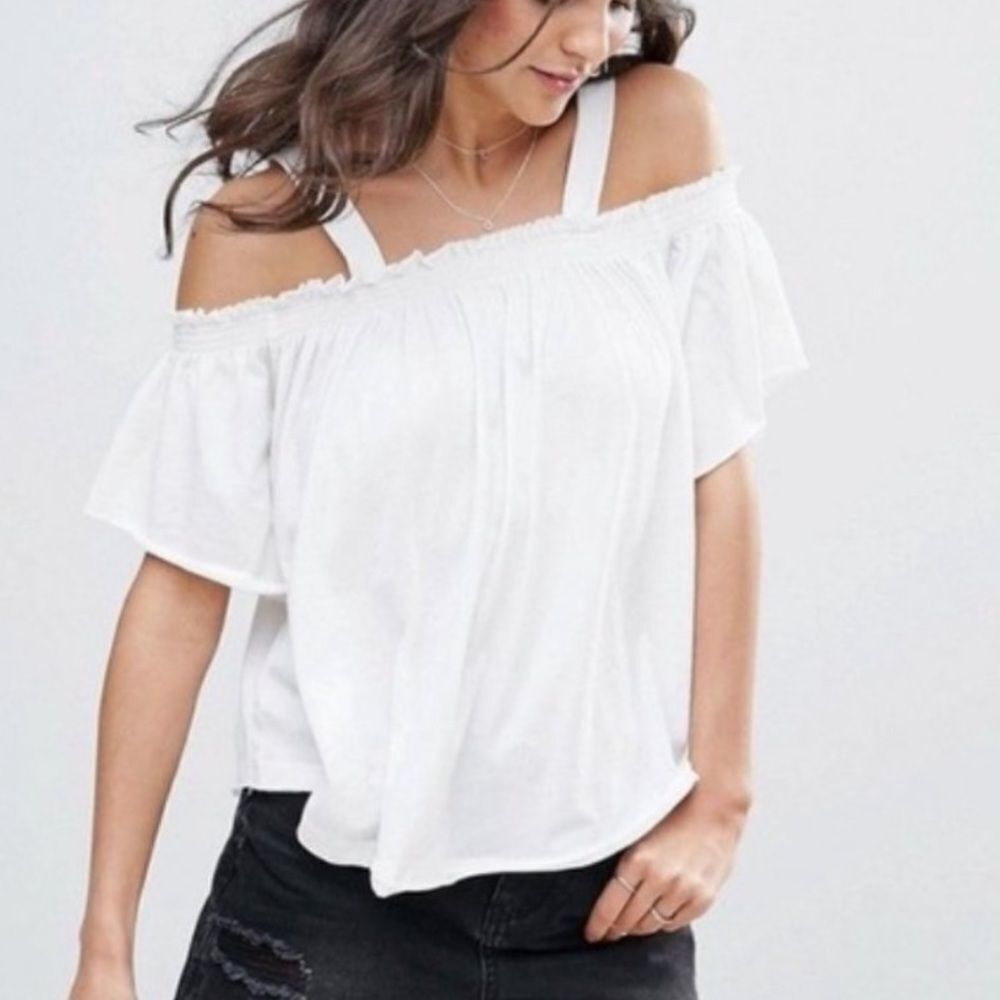 NWT Free People‎ Darling Off-the-Shoulder Shirt